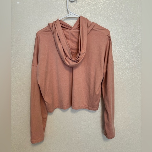 Roxy | Women’s Cropped Lightweight Hoodie Pullover | Pink | Large - Picture 2 of 7